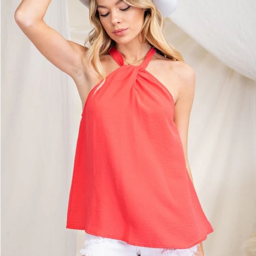 Stunner Halter Top - Coral